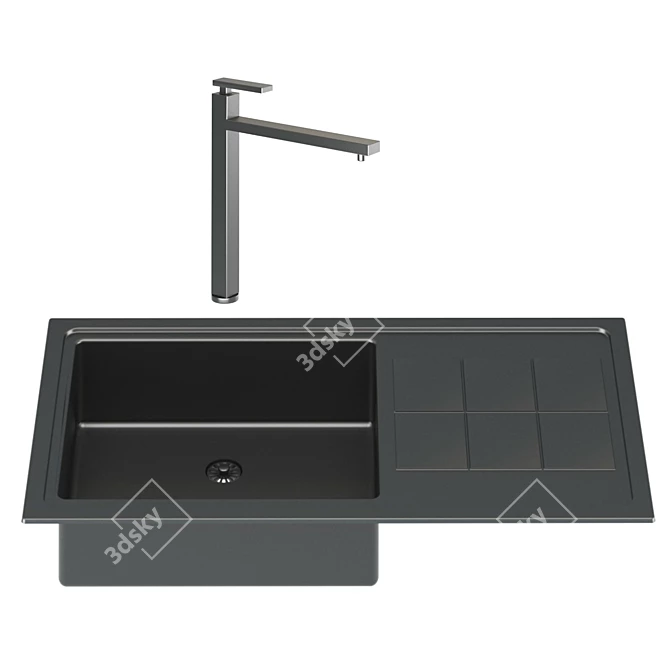 Foster 1V50 Kitchen Sink 3D model image 1