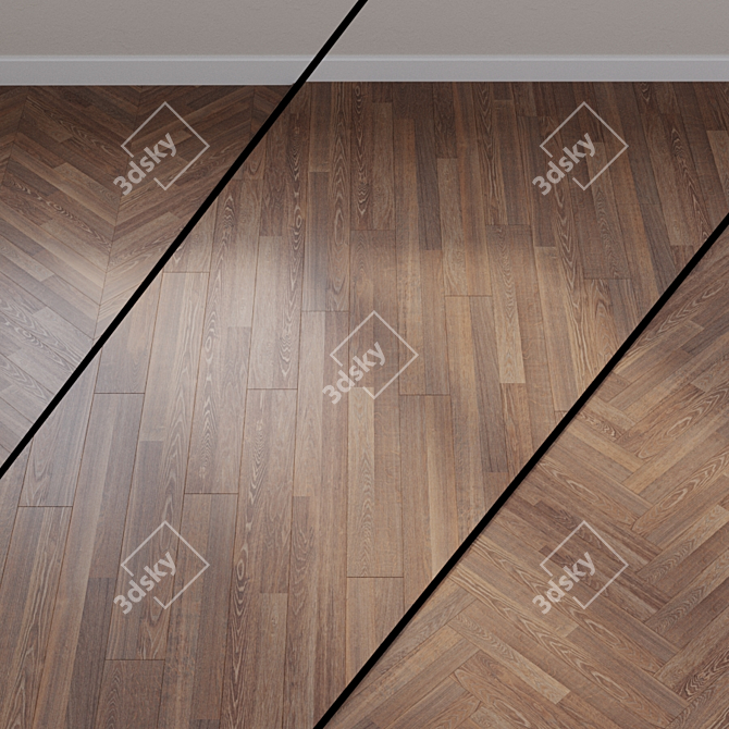 Kronospan Auburn Oak Laminate: Elegant and Versatile 3D model image 1