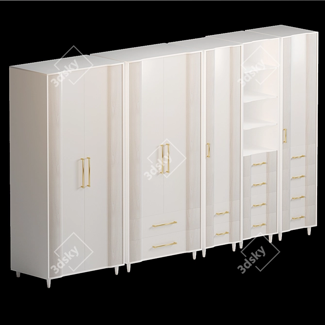 Elegant Wardrobes - Sleek Storage Solutions 3D model image 1