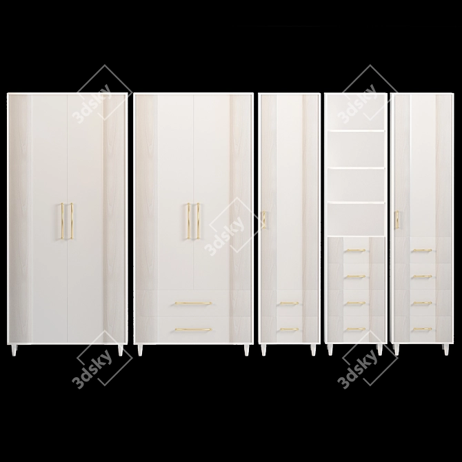 Elegant Wardrobes - Sleek Storage Solutions 3D model image 2