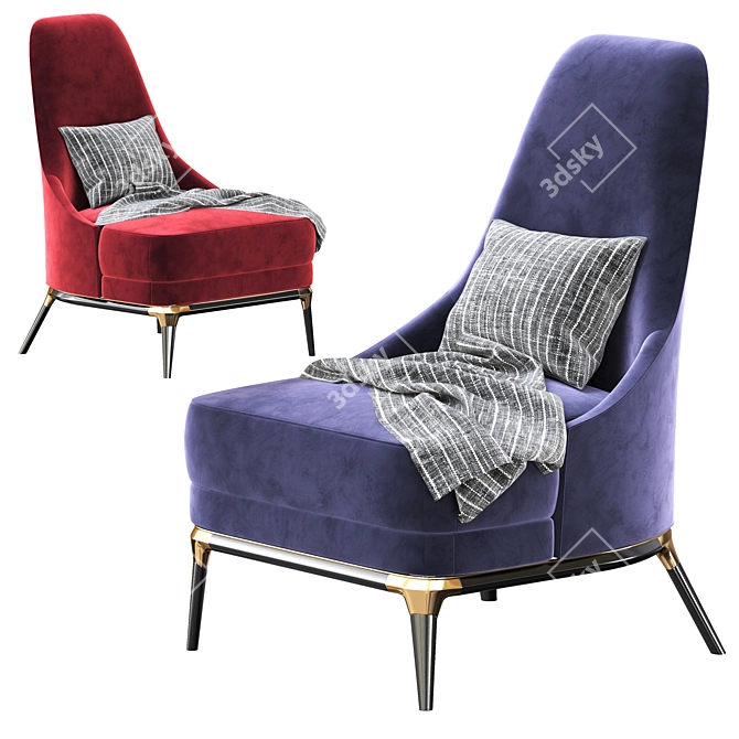 Redd Armchair: Contemporary Comfort 3D model image 2