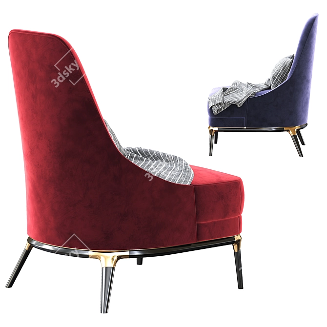 Redd Armchair: Contemporary Comfort 3D model image 3