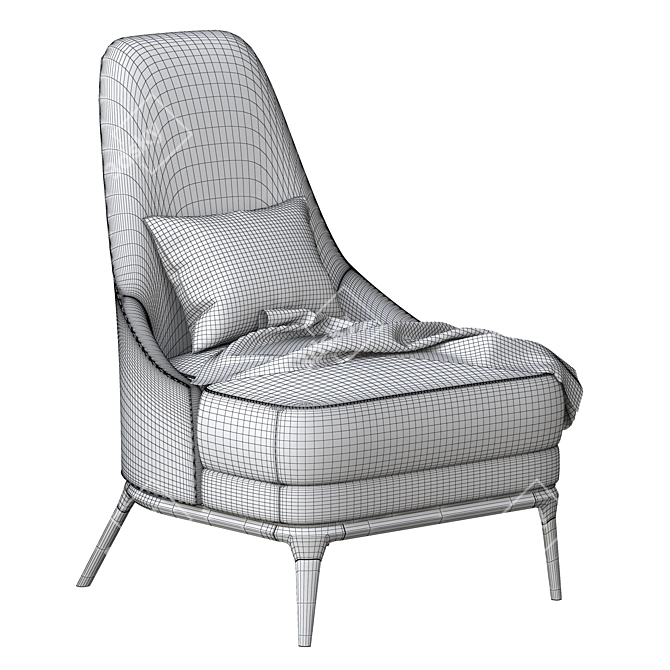 Redd Armchair: Contemporary Comfort 3D model image 5