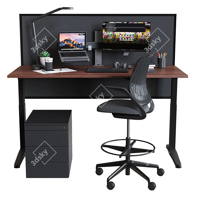 Steelcase Standing Desk 3D model image 1
