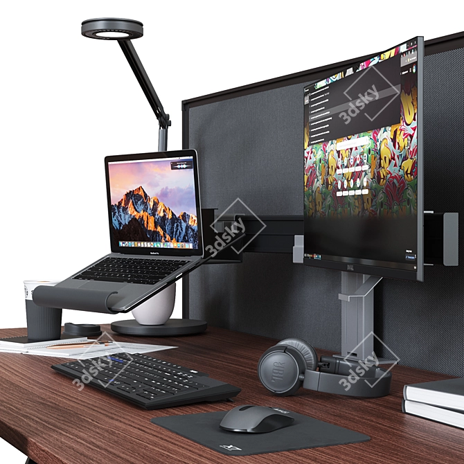 Steelcase Standing Desk 3D model image 2