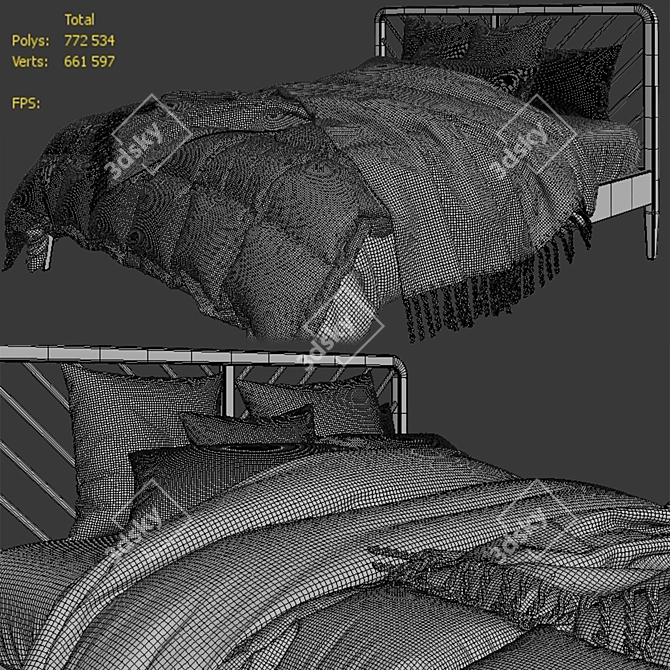 ANDA Bed: Modern Elegance 3D model image 3