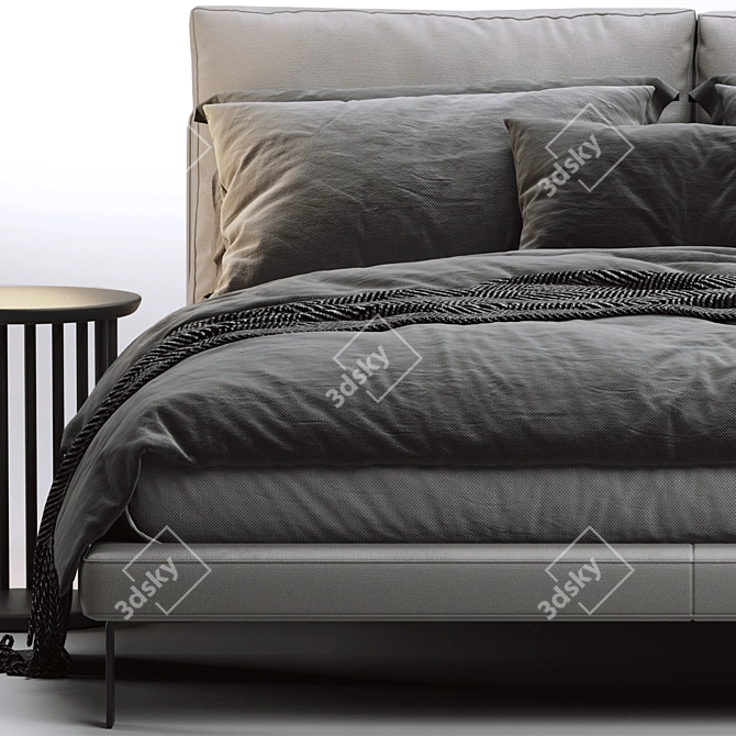 Elegant Alivar Lady B Bed 3D model image 7