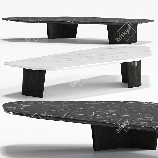 Elegant Song Coffee Table by Minotti 3D model image 1