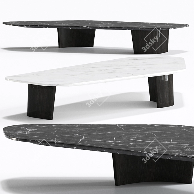 Elegant Song Coffee Table by Minotti 3D model image 4