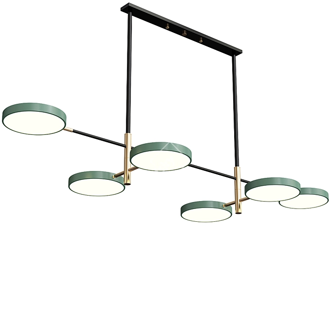 Sleek Scandy Pendant Light 3D model image 3