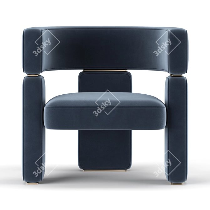 Elegant Margaret Armchair 3D model image 3