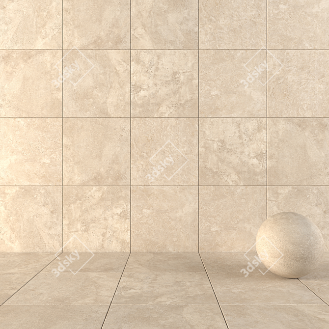  Flaviker Navona Honey Cross 80x80 - Stunning Wall and Floor Design 3D model image 1