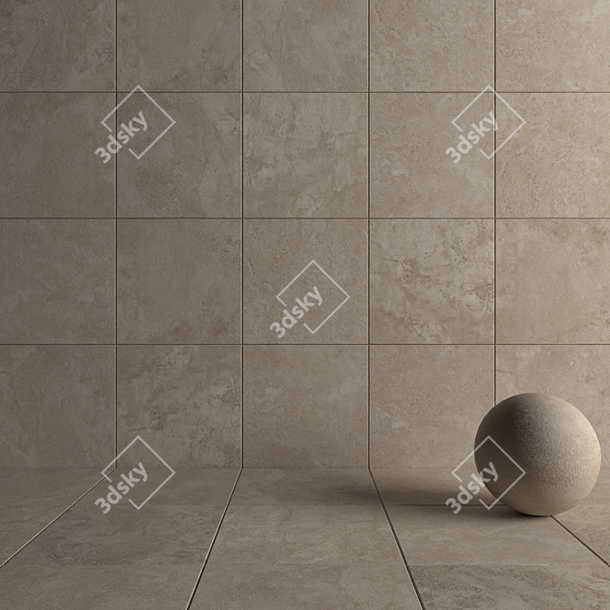  Flaviker Navona Honey Cross 80x80 - Stunning Wall and Floor Design 3D model image 4