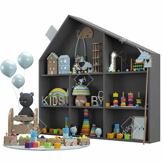 Stackable Toy Rack 3D model image 4