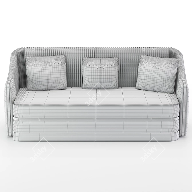 Luxurious Koket Sofa: Elegant Design & High-Quality Craftsmanship 3D model image 5