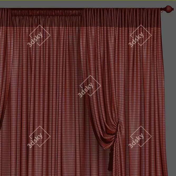 Revamped Curtain 806 3D model image 3