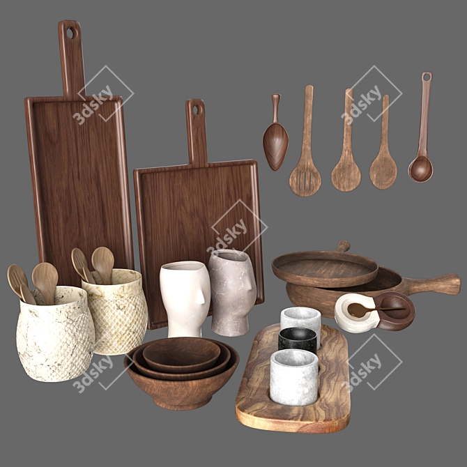 Versatile Kitchen Set 3D model image 6