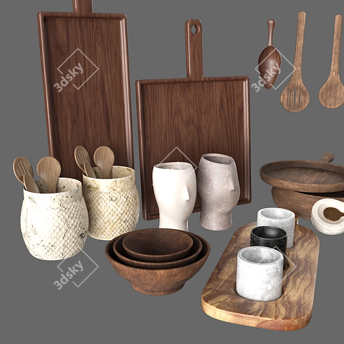 Versatile Kitchen Set 3D model image 8