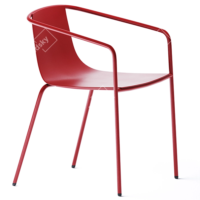Elegant Aluminum Chair: Cadiz 3D model image 1
