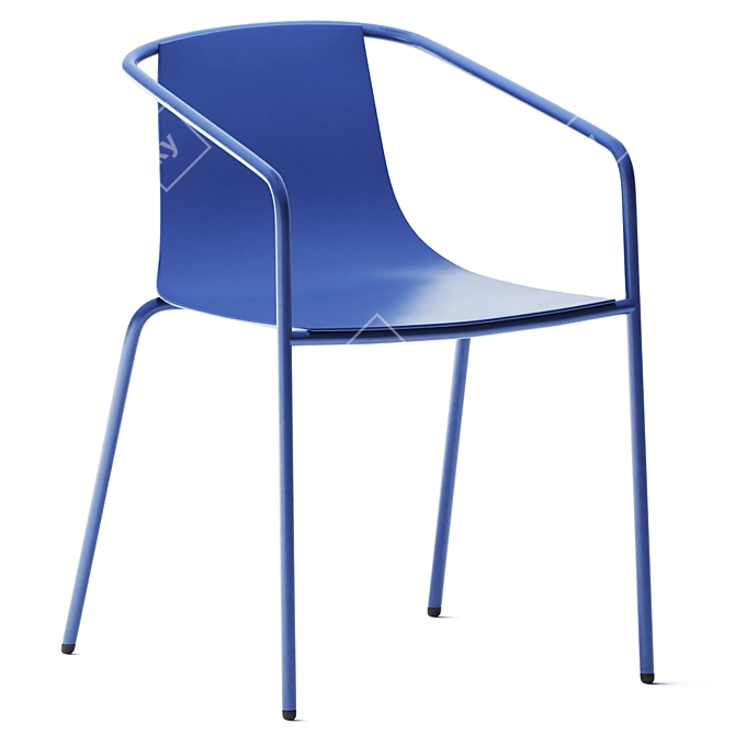 Elegant Aluminum Chair: Cadiz 3D model image 2