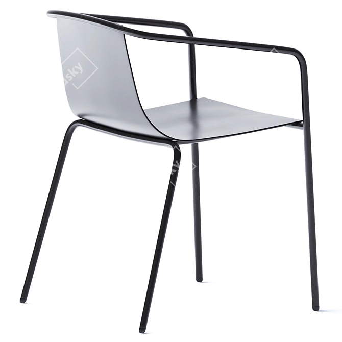 Elegant Aluminum Chair: Cadiz 3D model image 3