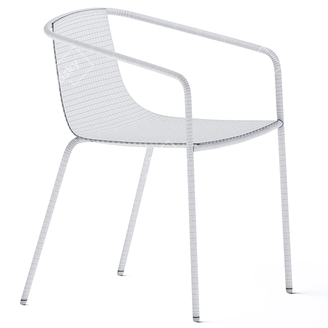Elegant Aluminum Chair: Cadiz 3D model image 4