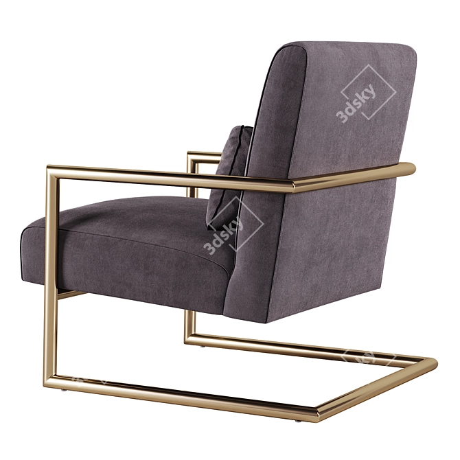 Modern Metalna Elena Armchair - Stylish Comfort for Your Home 3D model image 3
