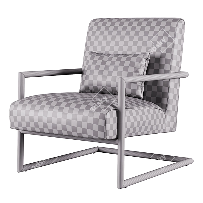 Modern Metalna Elena Armchair - Stylish Comfort for Your Home 3D model image 4