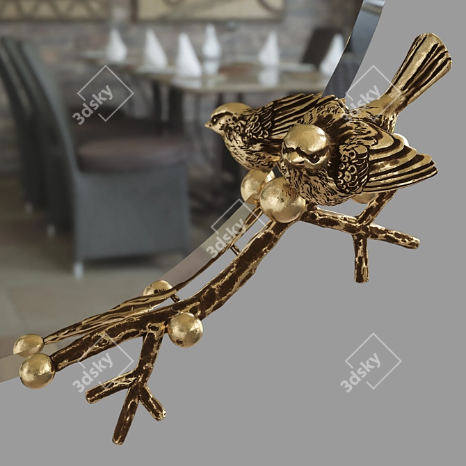 Handcrafted Terra Mirror: Elegant Accent Piece 3D model image 9