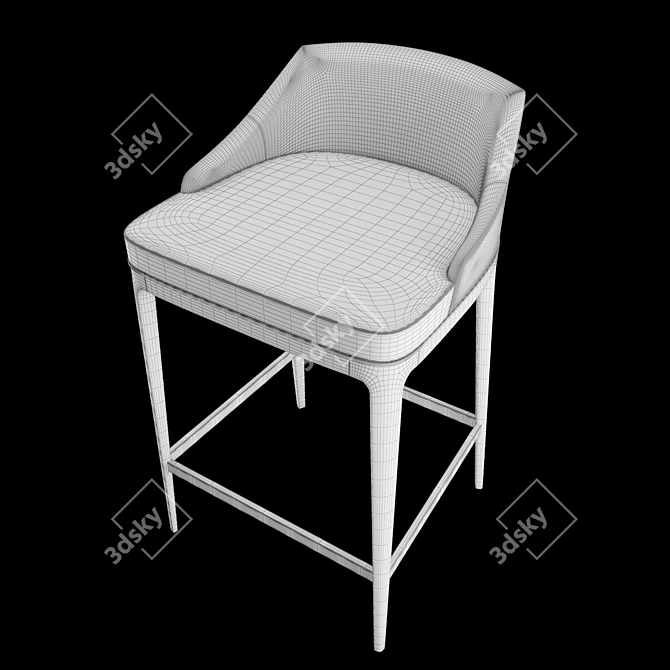 MINDEL Bar Stool: 3Dmax File, Full Texture 3D model image 4