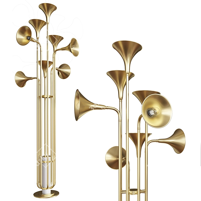 Delightfull Botti Floor Lamp: Elegant Jazz-Inspired Lighting 3D model image 2