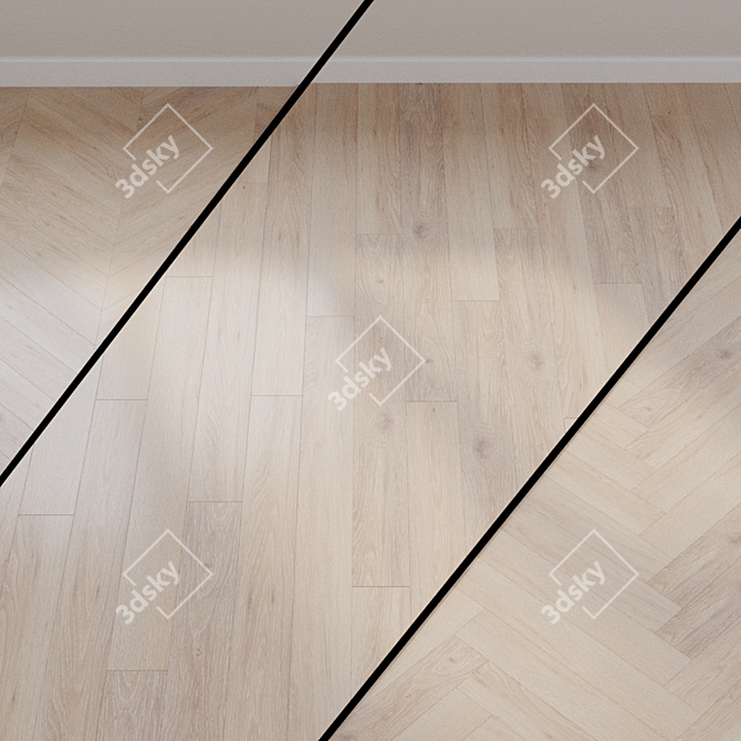 Moon Oak Laminate Flooring 3D model image 1