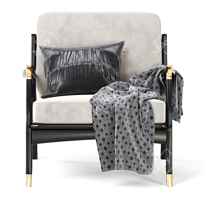 Elegant Haverhill Chair 3D model image 2