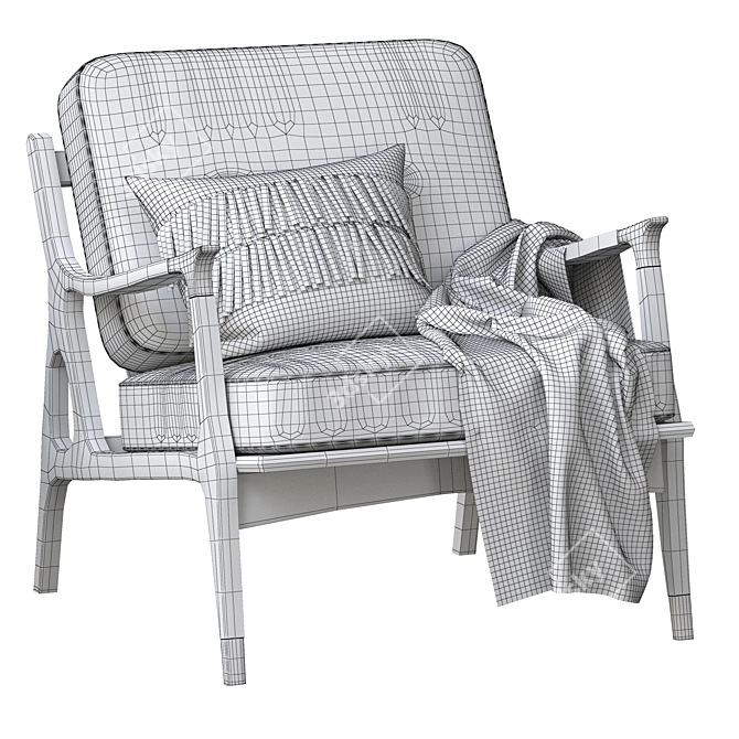 Elegant Haverhill Chair 3D model image 5