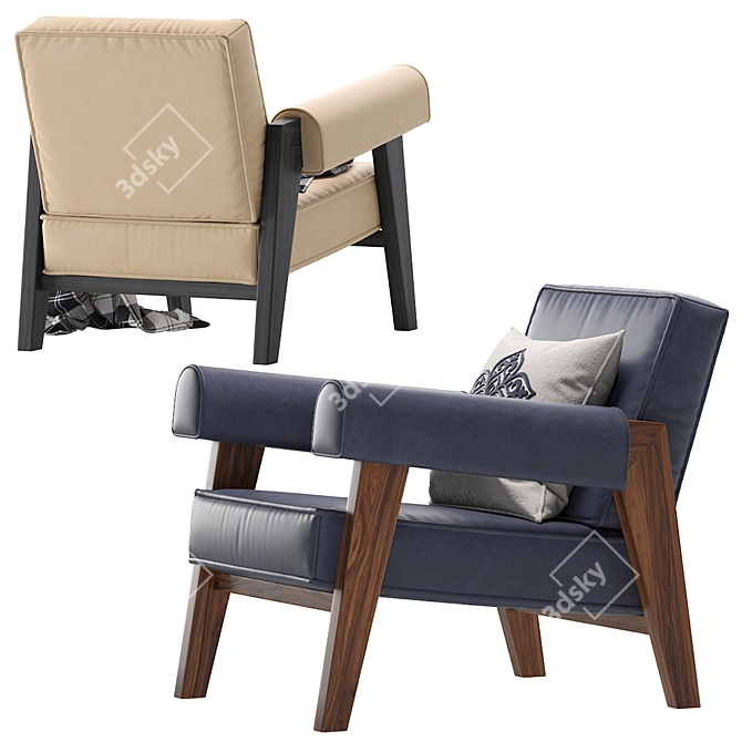 Modern Leather Chair: Milo Eichholtz 3D model image 4