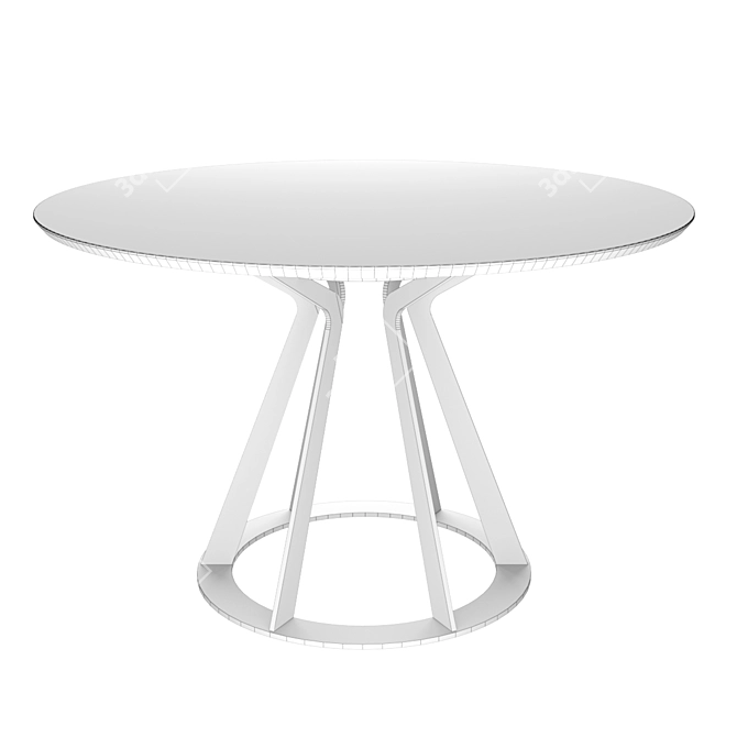 Sleek Metal Round Table 3D model image 5