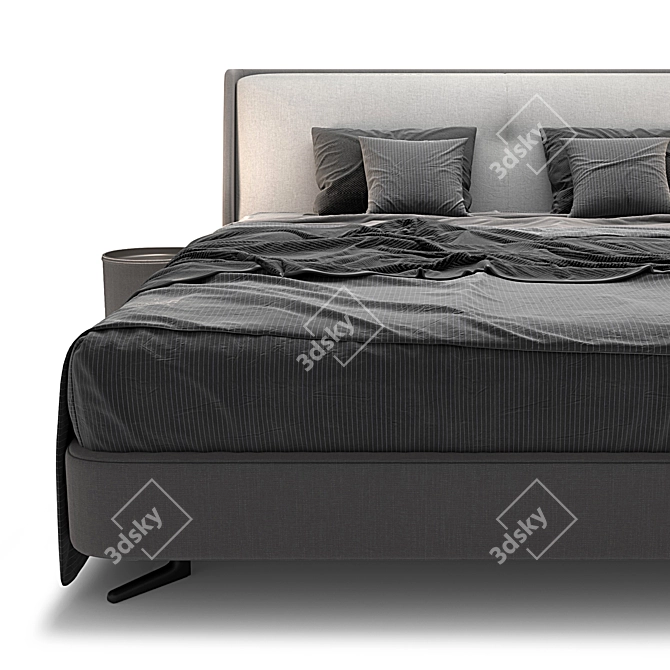 Elegant Spencer Minotti Bed 3D model image 4
