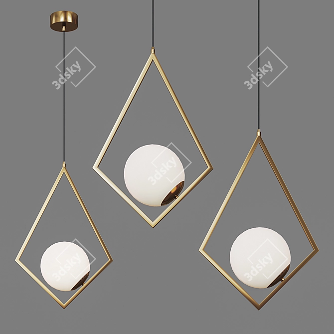 Stylish Rangla Pendant Lamp 3D model image 1