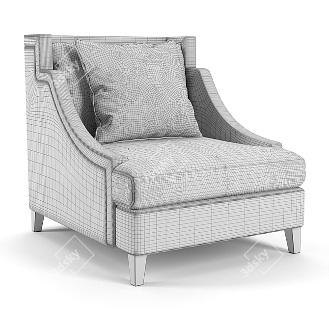 Enchanting Wing Chair by Stella Mobiliya 3D model image 3