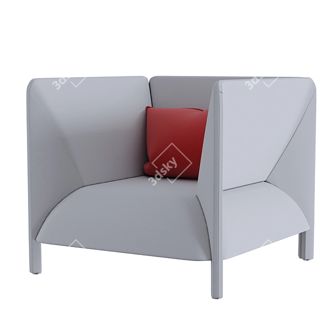 Minimalist Italian Design: Mitilo Armchair 3D model image 1