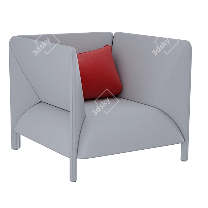 Minimalist Italian Design: Mitilo Armchair 3D model image 2