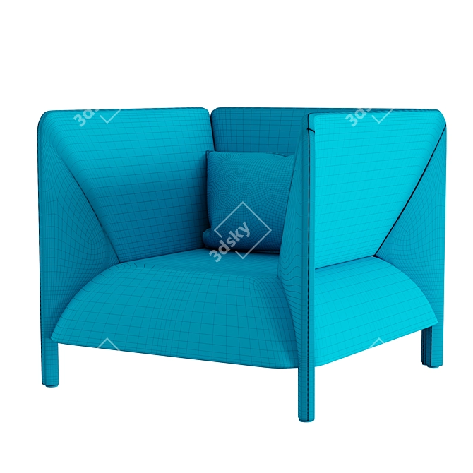 Minimalist Italian Design: Mitilo Armchair 3D model image 4