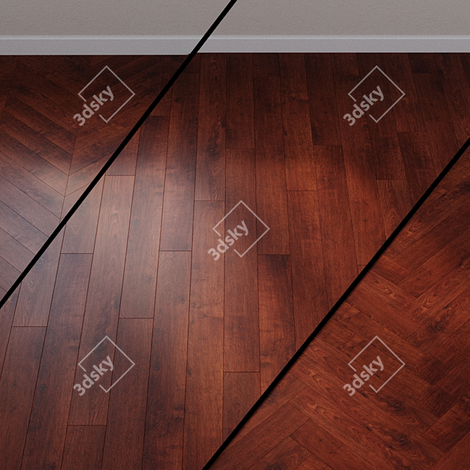 Colonial Oak Laminate: Quick-Step Country Collection 3D model image 1