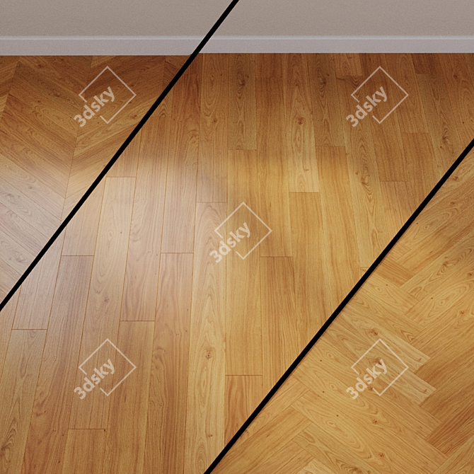 Country Oak Shabby Laminate: Quick-Step UF1160 3D model image 1