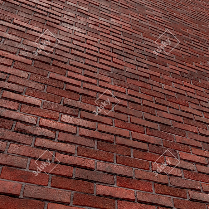 Brick Design PBR Texture 3D model image 2