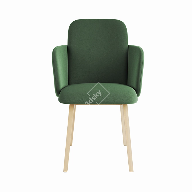 Elegant Carina Table Armchair 3D model image 3