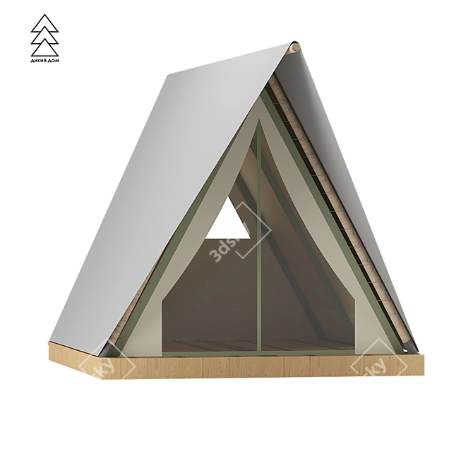 Prism Tent: Compact, Comfortable, 4x4.5m 3D model image 2