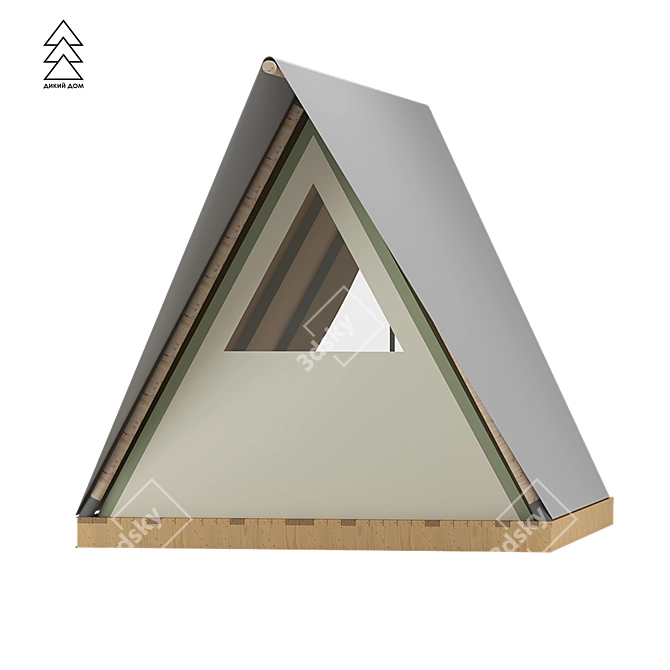 Prism Tent: Compact, Comfortable, 4x4.5m 3D model image 3