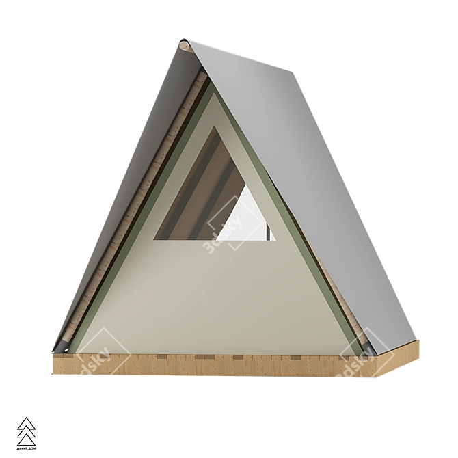 Prism Tent: Compact, Comfortable, 4x4.5m 3D model image 6