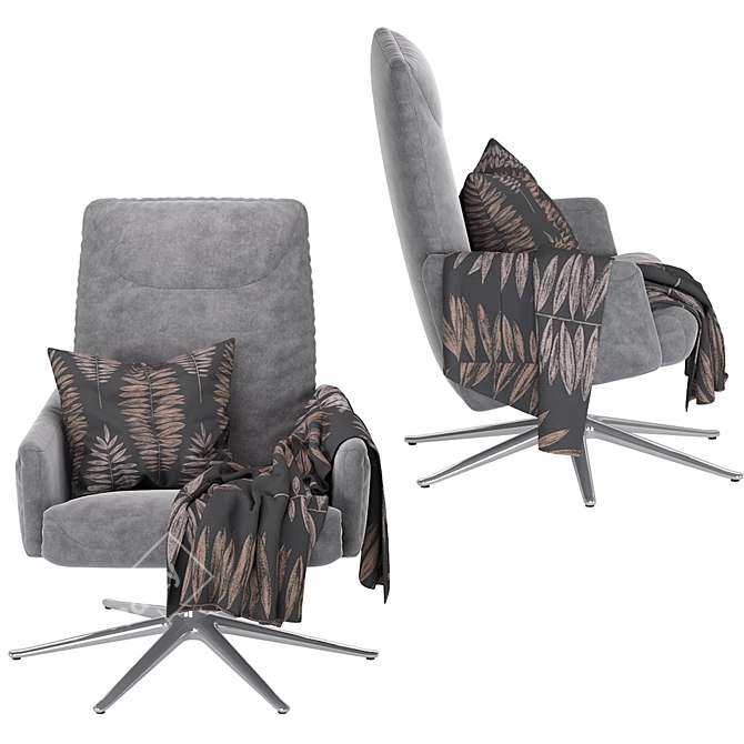 LUCCA Armchair: Sleek and Stylish Seating 3D model image 5